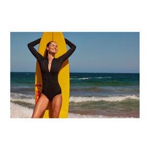 Neoprene Classic Long Sleeve Suit | Black