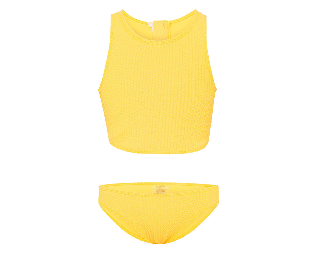 Amelie Canary Yellow Crop Bikini