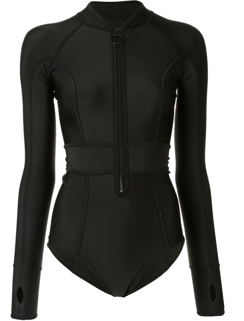 Océane Long Sleeve Suit | Black
